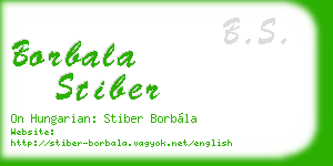 borbala stiber business card